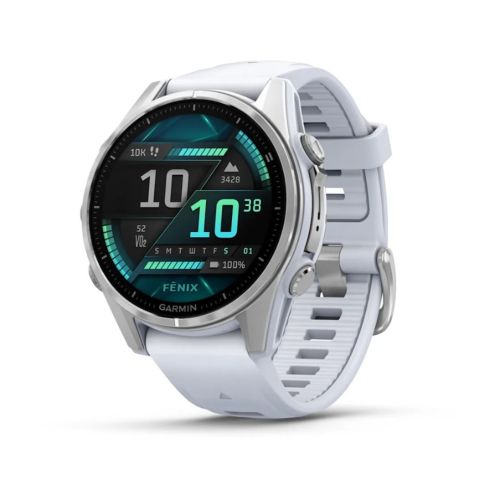 Garmin Fenix 8 3.3 cm (1.3") AMOLED 43 mm Digital 416 x 416 pixels Touchscreen Silver Wi-Fi GPS (satellite) (010-02903-00)