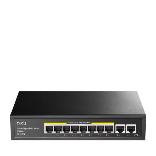 Cudy GS1010PE network switch Gigabit Ethernet (10/100/1000) Power over Ethernet (PoE) Black (GS1010PE)