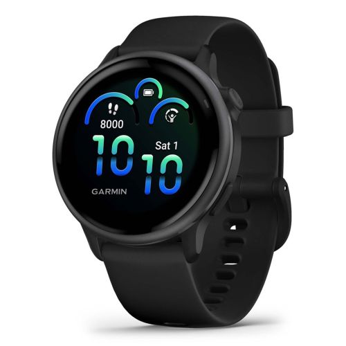 Garmin vívoactive 6 3.05 cm (1.2") AMOLED 42 mm Digital 390 x 390 pixels Touchscreen Black Wi-Fi GPS (satellite) (010-02985-00)