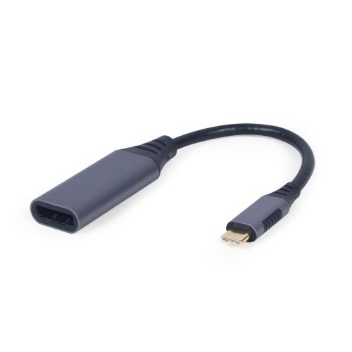 Gembird A-USB3C-DPF-01 USB Type-C to DisplayPort male adapter, space grey, 0,15m (A-USB3C-DPF-01)