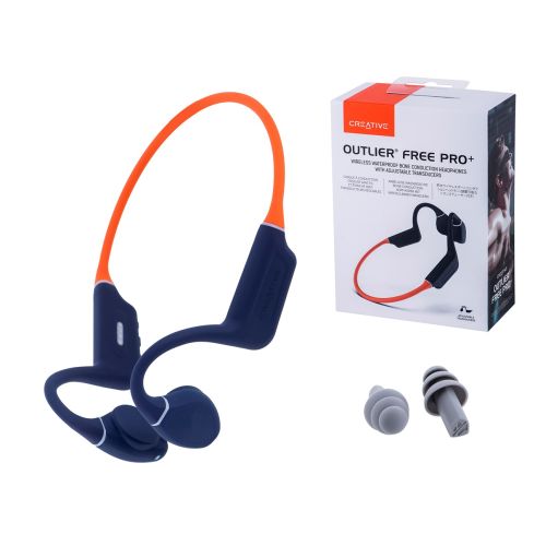 Bone conduction headphones CREATIVE OUTLIER FREE PRO+ wireless, waterproof Orange (51EF1081AA002)