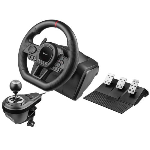 Tracer TRAJOY47345 Gaming Controller Black Steering Wheel + Pedals PlayStation 4, PlayStation 3, Xbox One, Xbox 360, Switch, PC (TRAJOY47345)