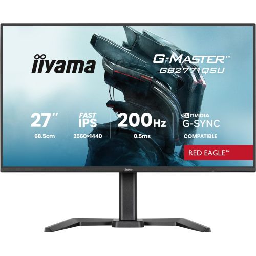 iiyama G-MASTER GB2771QSU-B1 computer monitor 68.6 cm (27") 2560 x 1440 pixels Wide Quad HD Black (GB2771QSU-B1)