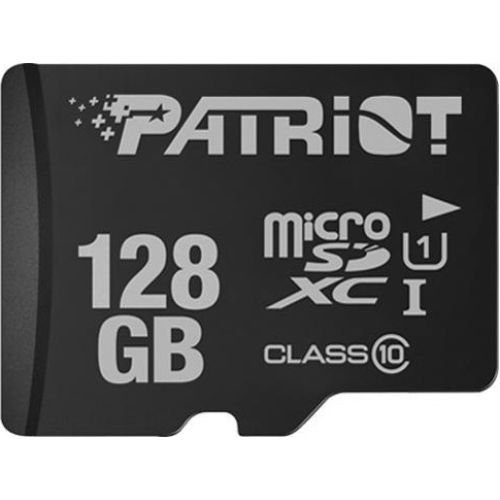 Patriot LX Series 128 GB microSDXC Black, UHS-I (U1), Class 10  (PSF128GMDC10)