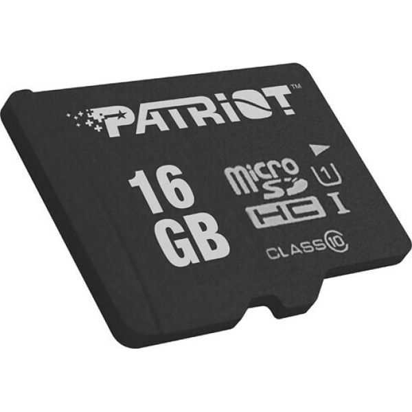 Patriot LX Series 16 GB microSDHC Black, UHS-I (U1), Class 10 (PSF16GMDC10) Patriot LX Series 16 GB microSDHC Black, UHS-I (U1), Class 10 (PSF16GMDC10)