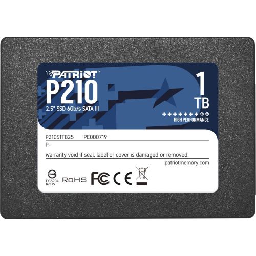 Patriot P210 1 TB black, SATA 6Gb / s, 2.5 " (P210S1TB25)
