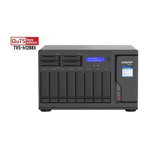 QNAP TVS-h1288X NAS Tower Ethernet LAN Black W-1250 (TVS-h1288X-W1250-16G)