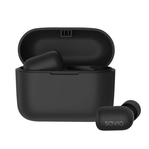 Savio TWS-09 IPX5 headphones/headset Wireless In-ear Music Bluetooth Black (TWS-09)