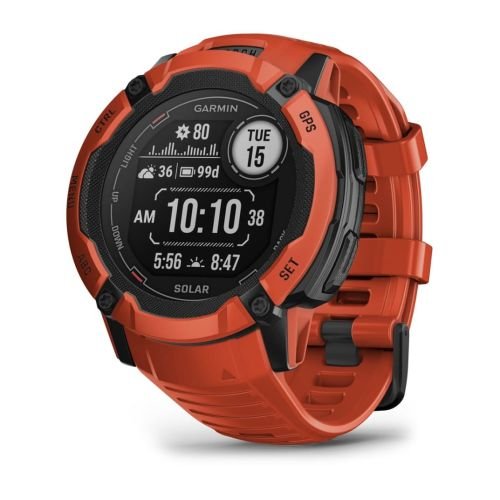 Garmin Instinct 2X Solar 2.79 cm (1.1") MIP 50 mm Digital 176 x 176 pixels Touchscreen Red GPS (satellite) (010-02805-01)