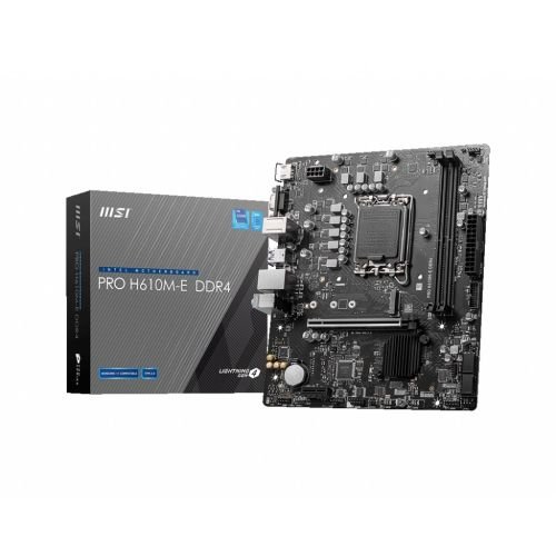 MSI PRO H610M-E DDR4 motherboard Intel H610 LGA 1700 micro ATX (7D48-001R)