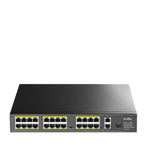 Cudy FS1026PS1 network switch Unmanaged Gigabit Ethernet (10/100/1000) Power over Ethernet (PoE) Black (FS1026PS1)