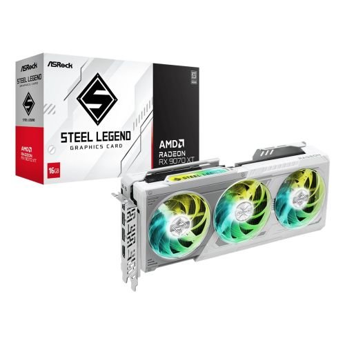 ASRock Steel Legend Radeon RX 9070 XT 16 GB graphics card (RX9070XT SL 16G)