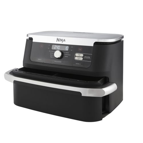 Ninja AF500EU fryer Double 10.4 L Stand-alone 2470 W Hot air fryer Black, Stainless steel (AF500EU)