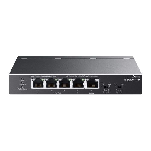 TP-Link TL-SG1005P-PD network switch Gigabit Ethernet (10/100/1000) Power over Ethernet (PoE) Black (TL-SG1005P-PD)