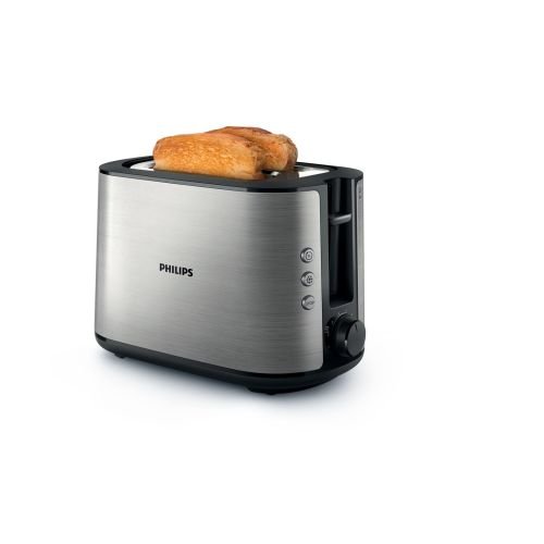 Philips Viva Collection HD2650/90 toaster 2 slice(s) 950 W Black, Stainless steel (HD2650/90)