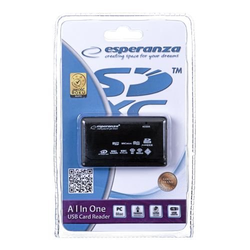 Esperanza EA117 card reader Black USB 2.0 (EA117)