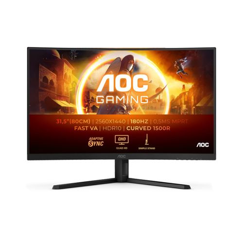 AOC G4 CQ32G4VE computer monitor 81.3 cm (32") 2560 x 1440 pixels Quad HD LCD Black, Grey (CQ32G4VE)