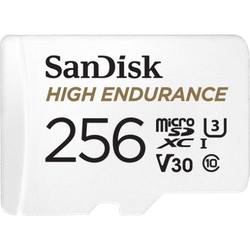 SanDisk High Endurance 256 GB microSDXC white, UHS-I (U3), Class 10, V30 (SDSQQNR-256G-GN6IA)