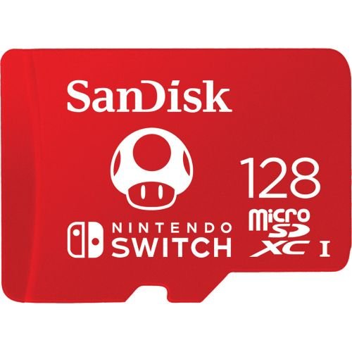 SanDisk Nintendo Switch 128 GB microSDXC red, UHS-I U3, V30 (SDSQXAO-128G-GNCZN)