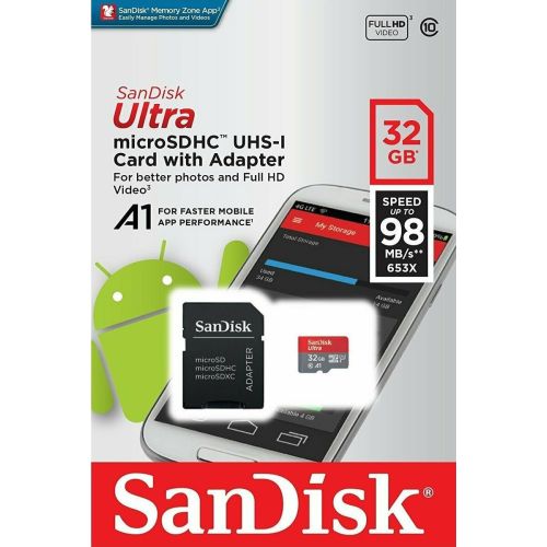 SanDisk Ultra 32 GB microSDHC UHS-I A1, Class 10  (SDSQUA4-032G-GN6MA)