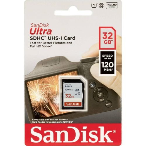 SanDisk Ultra 32 GB SDHC Black, UHS-I, Class 10  (SDSDUN4-032G-GN6IN)