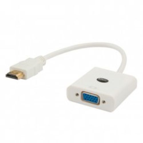 Savio CL-27B video cable adapter HDMI Type A (Standard) VGA (D-Sub) White (CL-27/B)