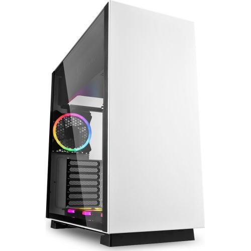 Sharkoon PURE STEEL White RGB white, tempered glass (4044951027460)