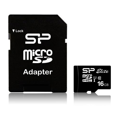 Silicon Power Elite memory card 16 GB MicroSDHC Class 10 UHS-I (SP016GBSTHBU1V10SP)