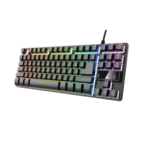 Trust GXT 833 Thado keyboard USB Dutch Black, Silver (23698)