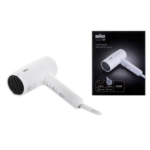 Braun HD 2.1 wit hair dryer 2100 W White (HD210E)