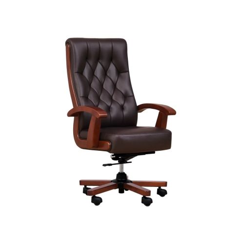 CONSUL brown leather armchair (A840 BROWN)
