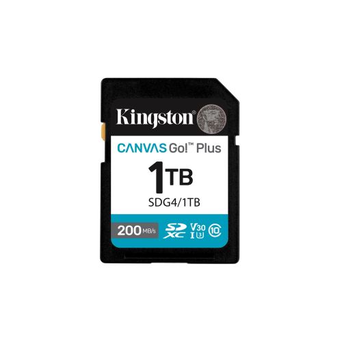 Kingston Technology Canvas Go! Plus 1TB SDXC Canvas Go Plus Gen4 200MB/s C10 UHS-I U3 V30 (SDG4/1TB)