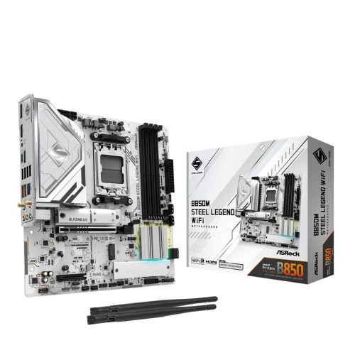 Asrock B850M Steel Legend WiFi AMD B850 Socket AM5 micro ATX (B850M Steel Legend WiFi)