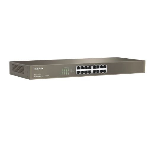 Tenda TEG1016G network switch Unmanaged Gigabit Ethernet (10/100/1000) 1U Blue (TEG1016G)