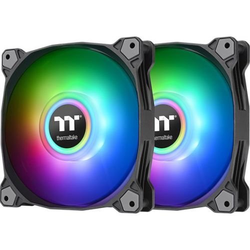 Thermaltake Pure Duo 14 ARGB Sync Radiator Fan black / transparent, set of 2, 1x controller (CL-F116-PL14SW-A)