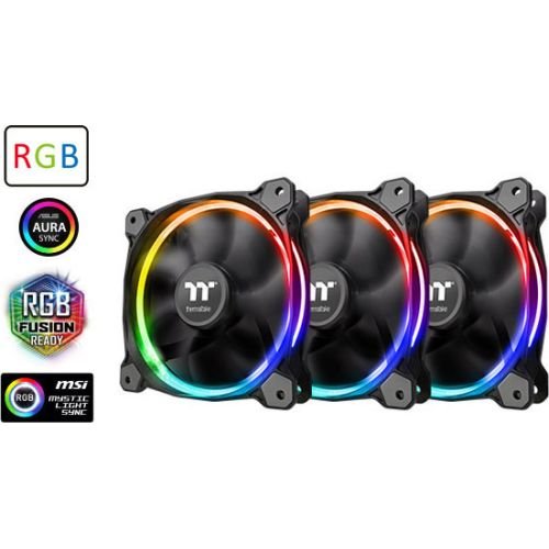 Thermaltake Riing 12 LED RGB Fan Sync Edition (3-Fan Pack) (CL-F071-PL12SW-A)