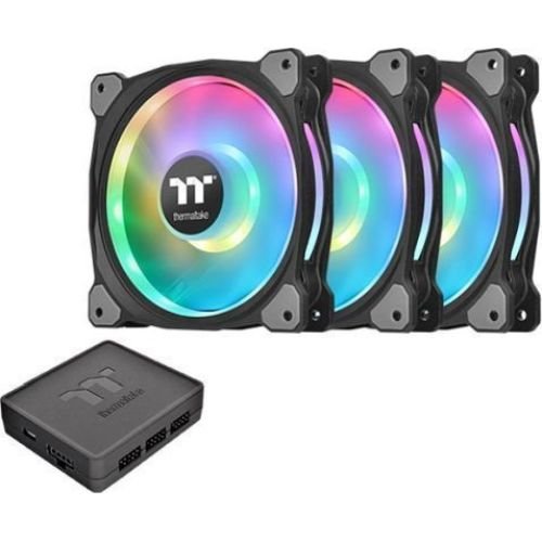 Thermaltake Riing Duo 12 RGB Radiator Fan 3 Pack black, set of 3, 1x controller (CL-F073-PL12SW-A)