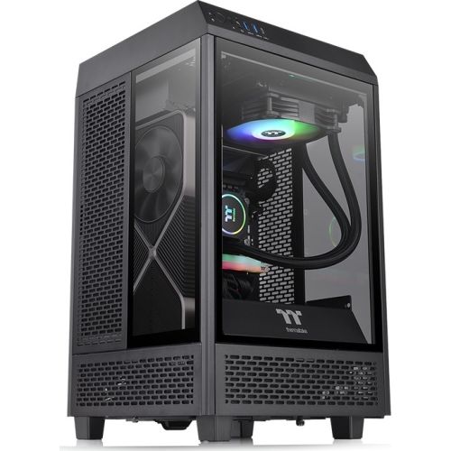 Thermaltake The Tower 100 Mini Tower black, tempered glass  (CA-1R3-00S1WN-00)