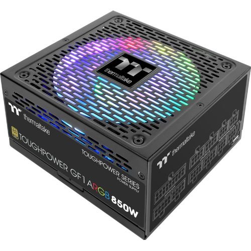 Thermaltake Toughpower GF1 ARGB 850W black, 6x pcie, cable management, 850 watts  (PS-TPD-0850F3FAGE-1)