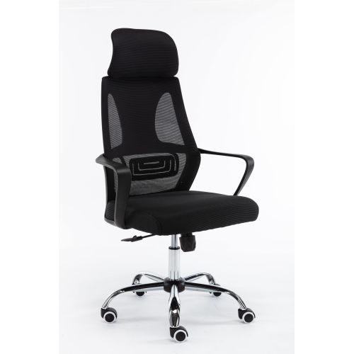 Topeshop FOTEL NIGEL CZERŃ office/computer chair Padded seat Mesh backrest (NIGEL BLACK)