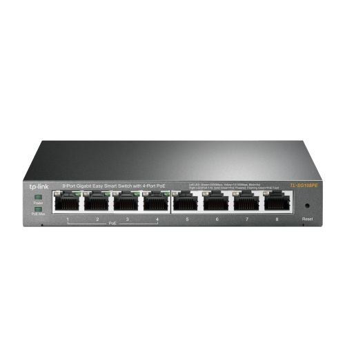 TP-LINK 8-Port Gigabit Easy Smart Switch with 4-Port PoE v1 (TL-SG108PE)