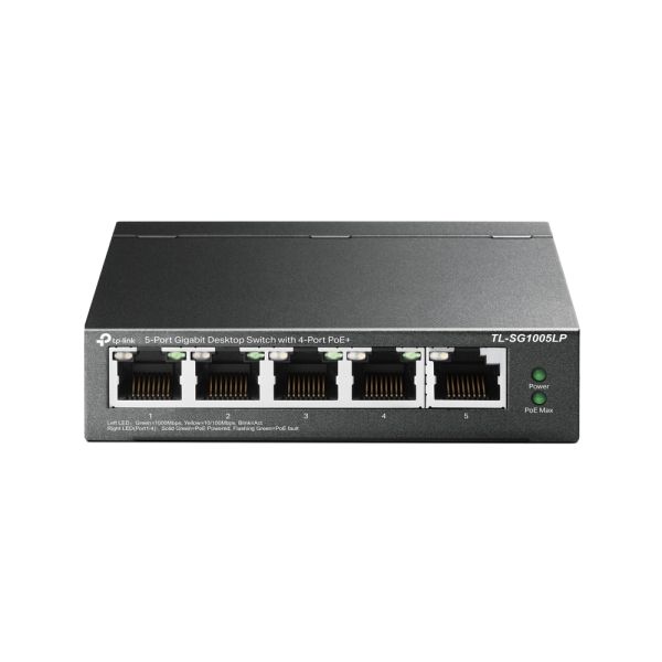 TP-LINK TL-SG1005LP network switch Unmanaged Gigabit Ethernet (10/100/1000) Power over Ethernet (PoE) Black v1 (TL-SG1005LP) TP-LINK TL-SG1005LP network switch Unmanaged Gigabit Ethernet (10/100/1000) Power over Ethernet (PoE) Black v1 (TL-SG1005LP)