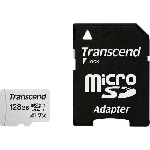 Transcend 300S 128 GB microSDXC silver, UHS-I U3, Class 10, V30, A1 (TS128GUSD300S-A)