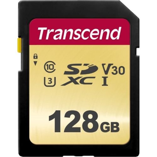 Transcend 500S 128 GB SDXC Class 10, UHS-I (U3) (TS128GSDC500S)