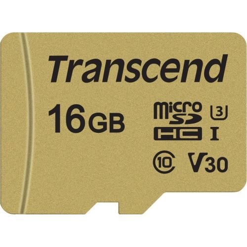 Transcend microSDHC Card 16 GB Class 10, UHS-I U3, V30 (TS16GUSD500S)