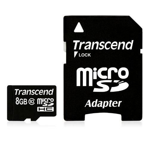 Transcend microSDHC Card 8 GB black, class 10 (TS8GUSDHC10)