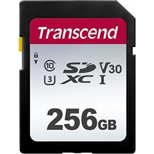 Transcend SDXC Card 256GB  Class 10, UHS-I U3, V30  (TS256GSDC300S)