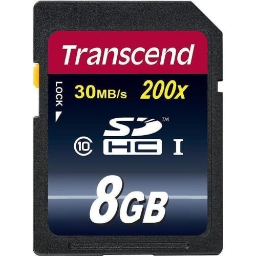 Transcend Secure Digital SDHC Card 8 GB Class 10 (TS8GSDHC10)