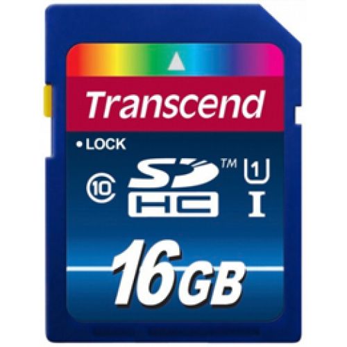 Transcend Secure Digital SDHC UHS-I 16 GB blue, Class 10, Premium (TS16GSDU1)