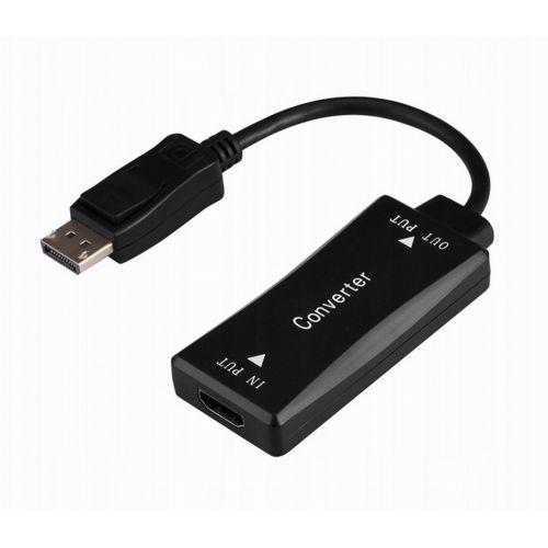 Gembird A-HDMIF30-DPM-01 Active 4K 30Hz HDMI female to DisplayPort male adapter cable, 0.15 m, black (A-HDMIF30-DPM-01)
